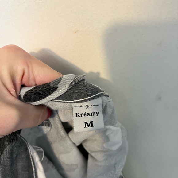 KREAMY CASUAL WHITE CAMO PANTS - Picture 10 of 10